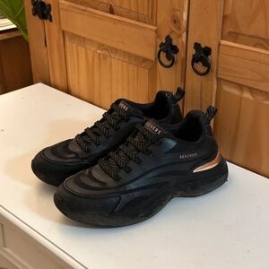 Skechers Black and Bronze Women's Sneakers